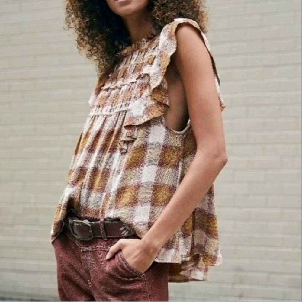 Free People Not Your Average Girl Plaid Size XS